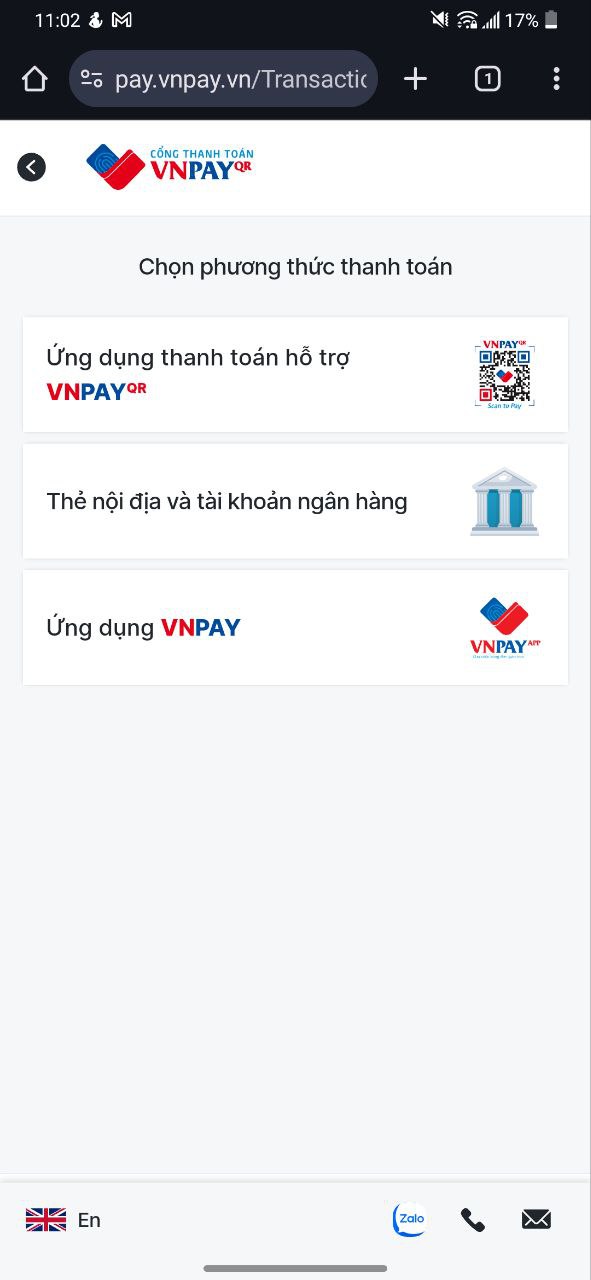 Hình thức thanh toán